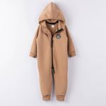 Комбинезон с клапаном и капюшоном "Песок" утепленный