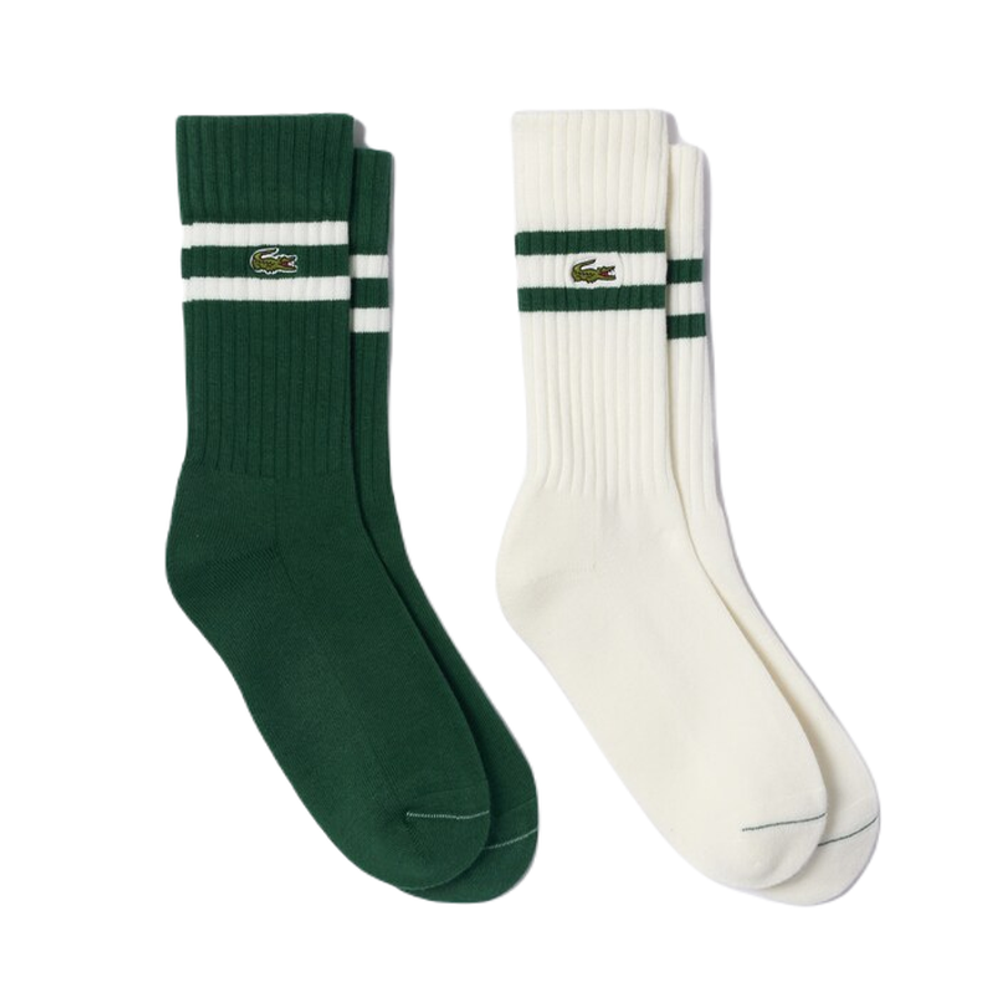 Теннисные носки Lacoste SPORT Unisex Sock 2P - зеленый/белый