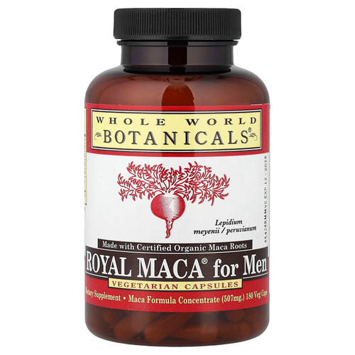 Whole World Botanicals, Royal Maca®, для мужчин, 180 вегетарианских капсул