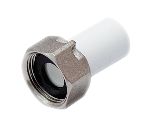 Штуцер -ПП с накидной гайкой  Ф20 х 3/4 Г.  ViEiR  (425/25шт)