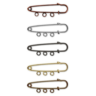 "Zlatka" Булавка для подвесок  5 см золотистая  3 петли