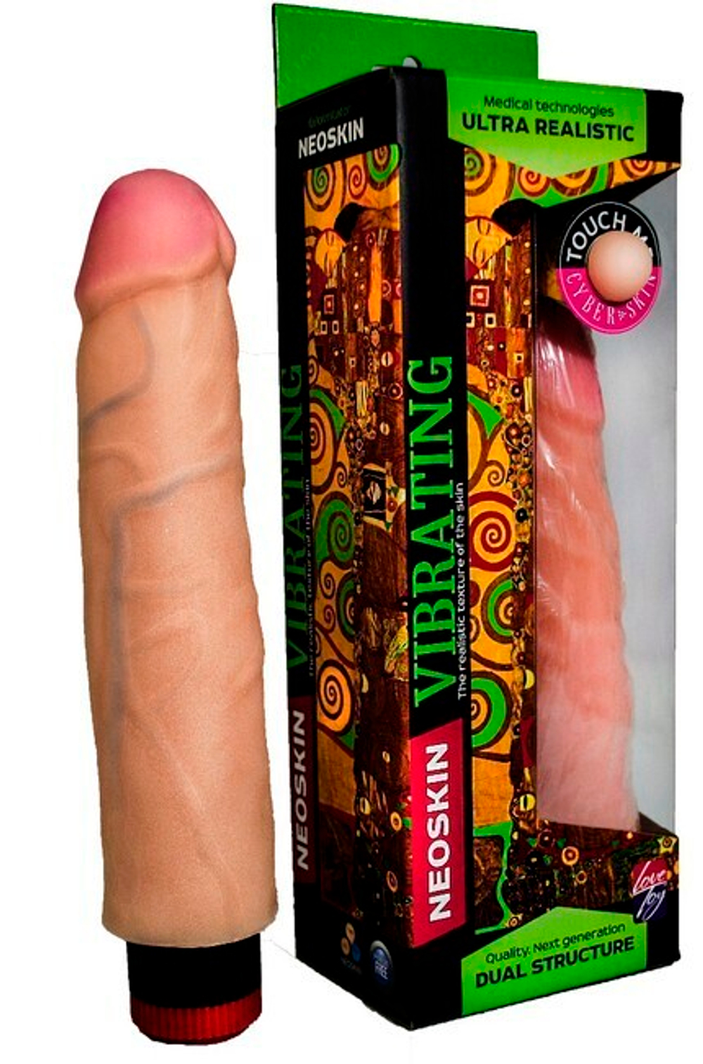 Реалистичный фаллоимитатор вибромассажёр Neoskin HUMAN FORM (21 см) (Цвет: телесный)