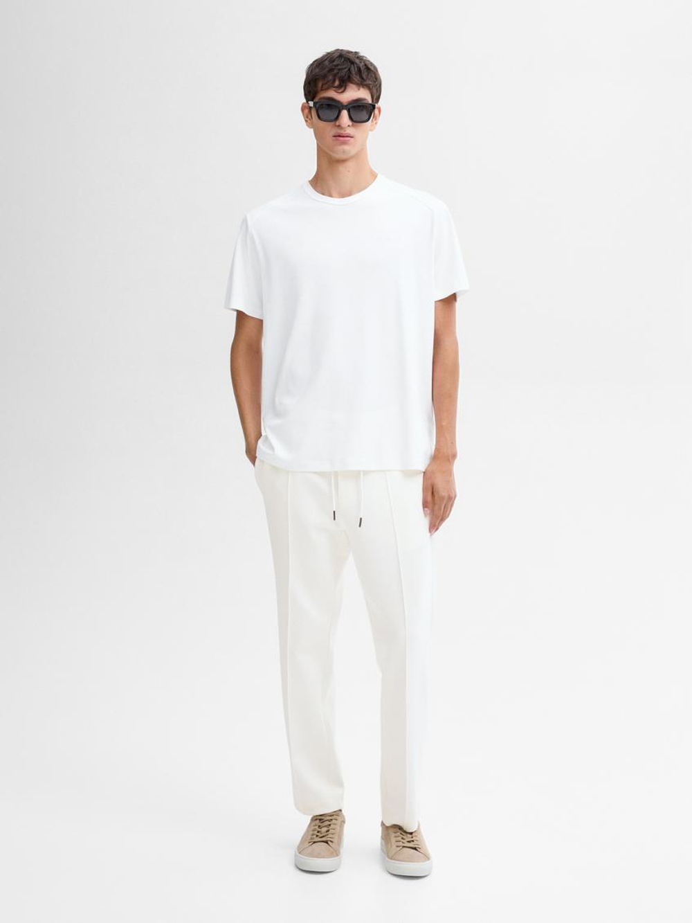 Massimo Dutti Хлопковая футболка, белый