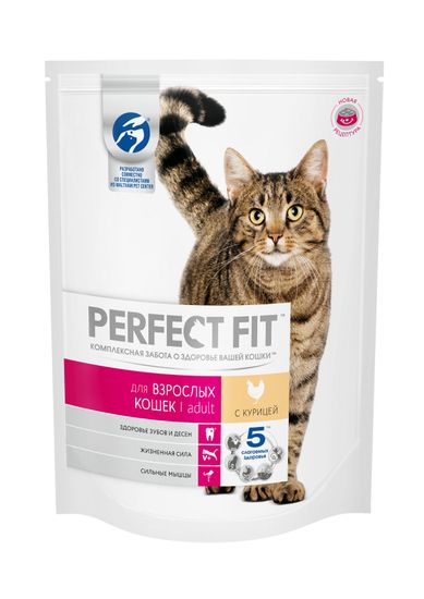 PERFECT FIT полноценный корм для взрослых кошек со вкусом курицы