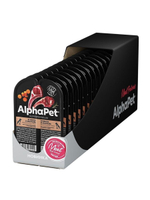 Влажный полнорационный корм для беременных и кормящих собак и щенков AlphaPet Superpremium, ягненок и морковь 100гр. 15 упаковок