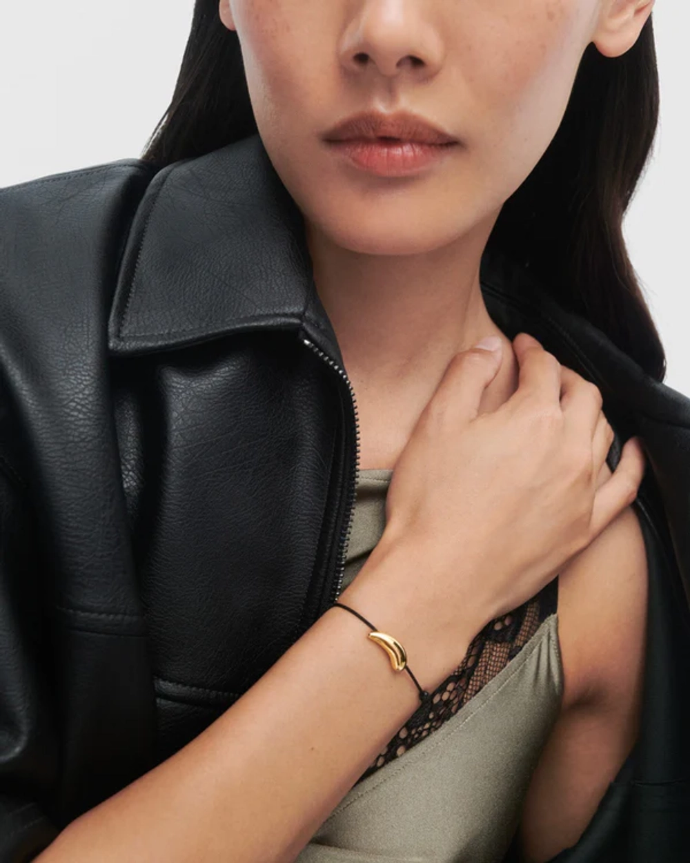 Браслет Orbit Cord серебро 925 пробы покрытое золотом