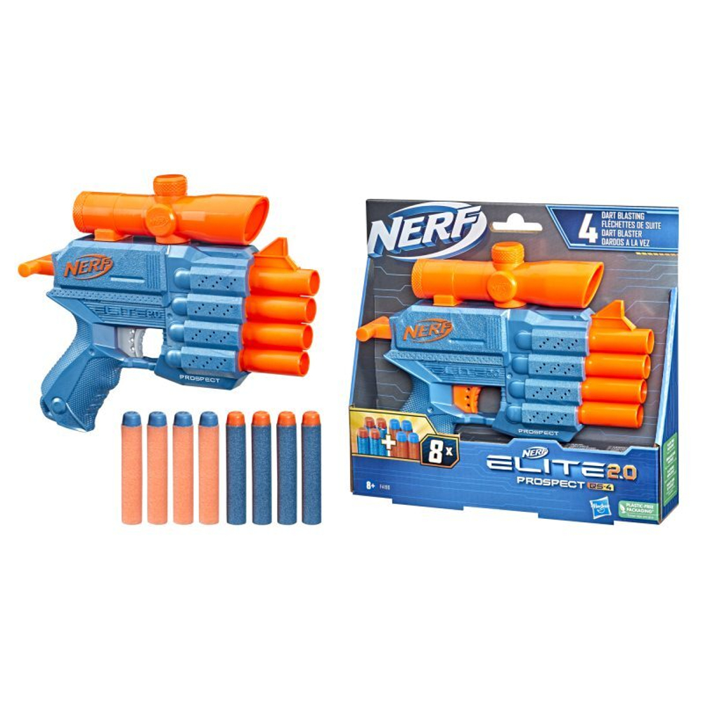 Hasbro Nerf Elite 2.0 - пусковая установка Prospect QS-4 + стрелы F4190