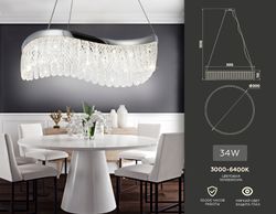 Ambrella Подвесной светодиодный светильник с хрусталем Traditional TR49712