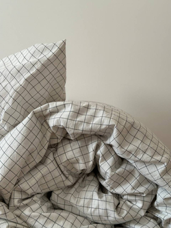 КПБ Евро ВАРЕНЫЙ ХЛОПОК "Белая клетка"