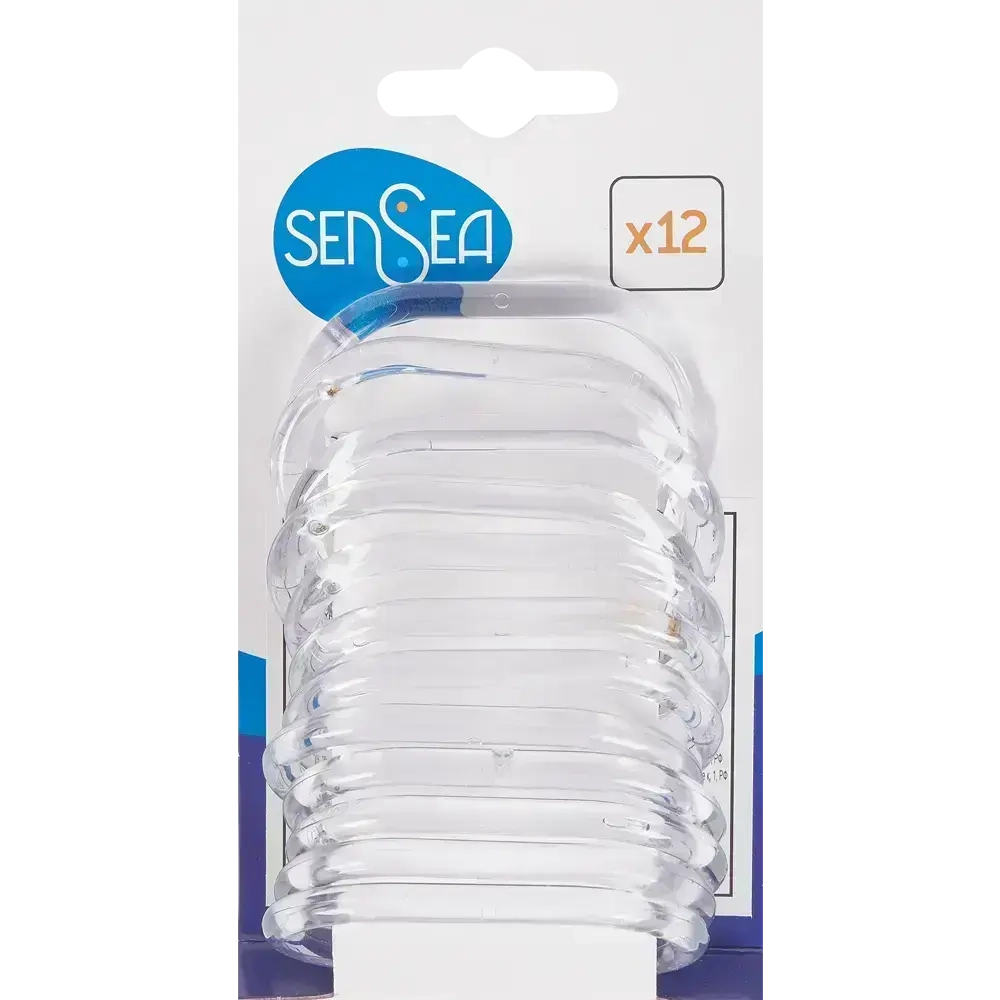 Кольца для шторок Sensea пластиковыецвет прозрачный 12 шт.
