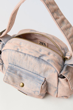 ZARA МИНИ-СУМКА ЧЕРЕЗ ПЛЕЧО, СИНЕВАТЫЙ