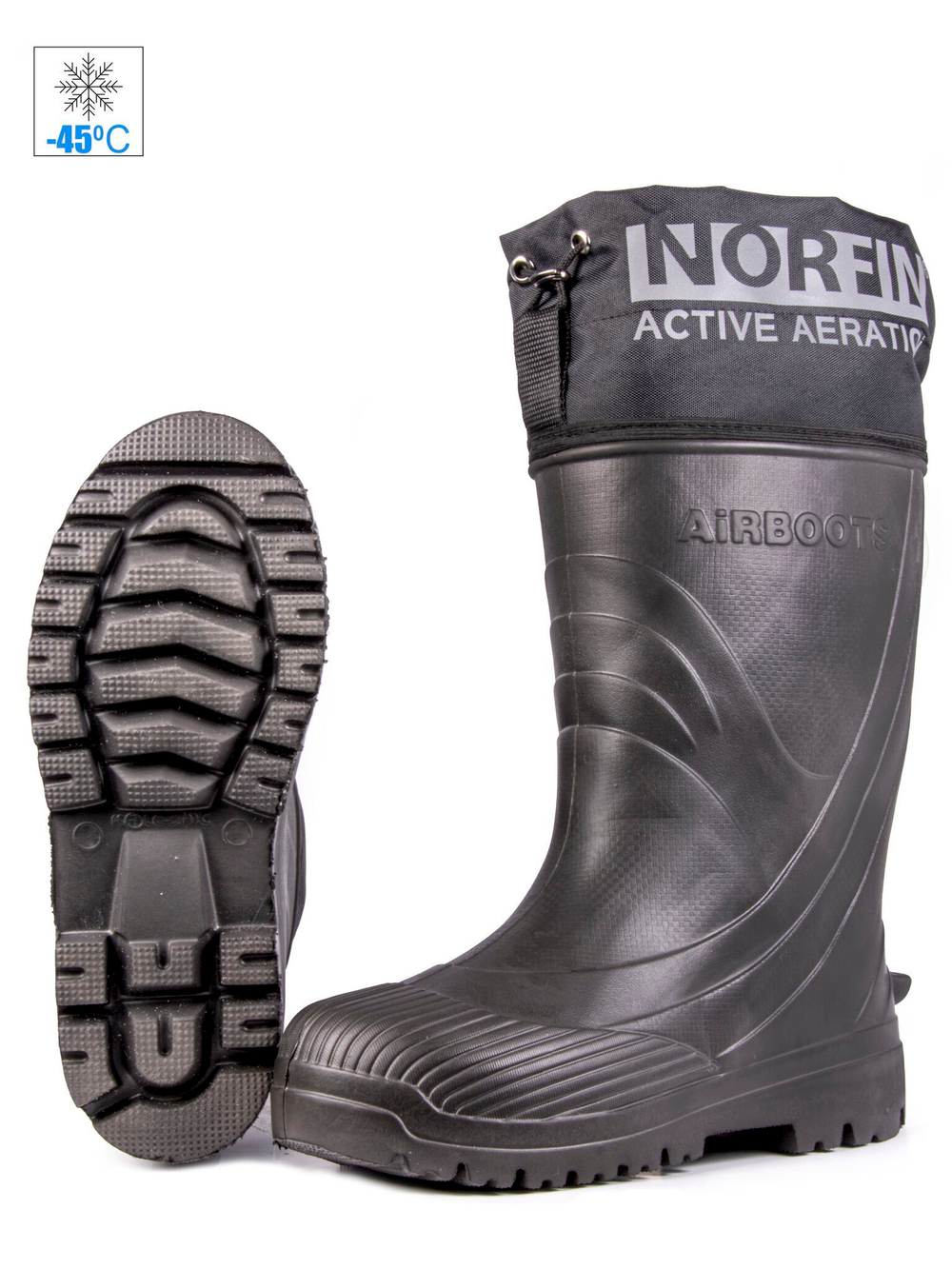 Сапоги зим. Norfin AIRBOOTS с манж. антрац. -50С EVA р.44-45