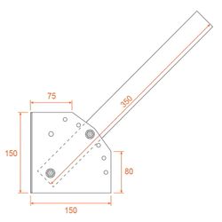 Кронштейн универсальный для консольного светильника К1Н-0-0,35-БМ