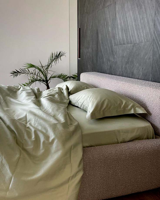 Комплект Сатин Оливковый