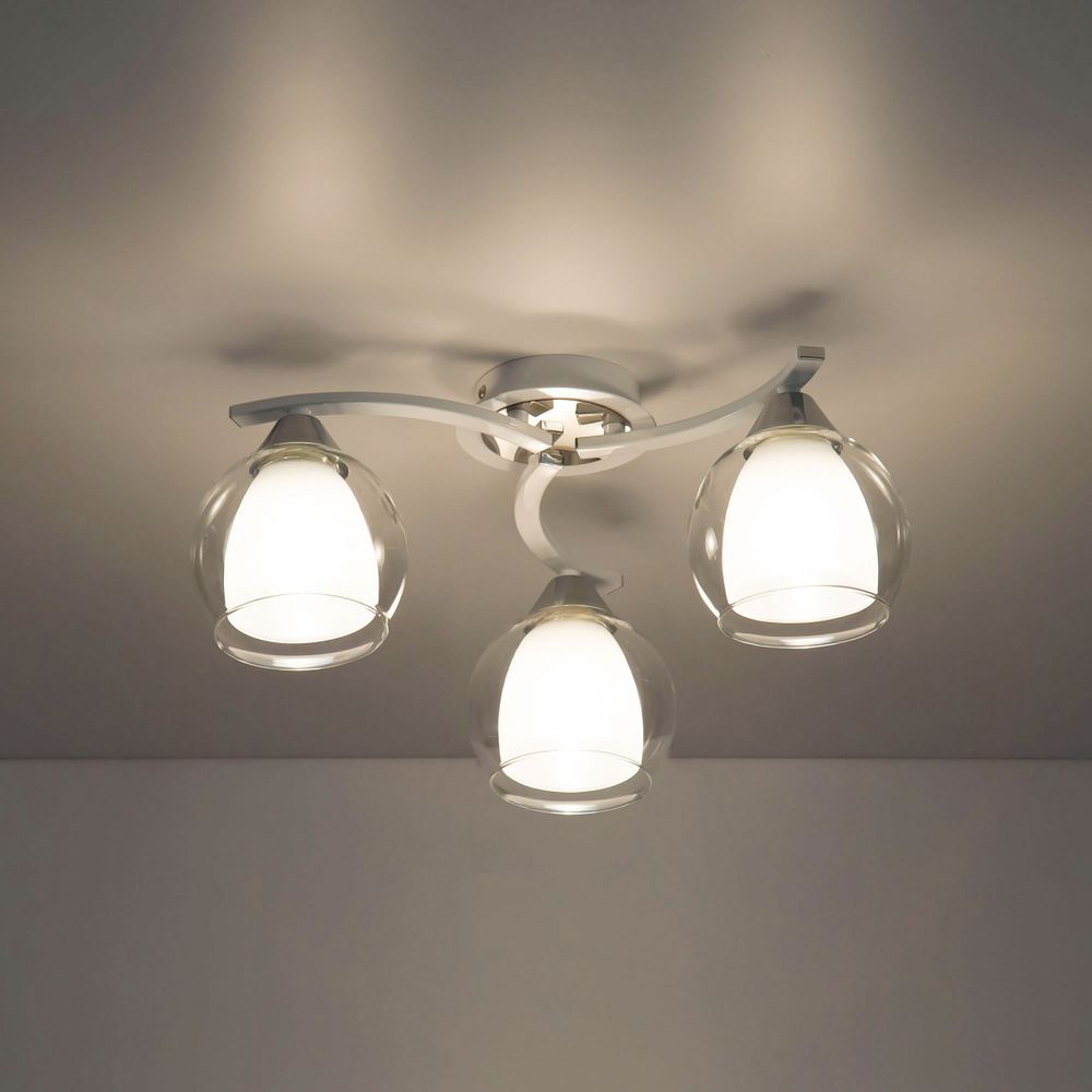 Citilux Кристи CL152130 Люстра потолочная Белая Хром