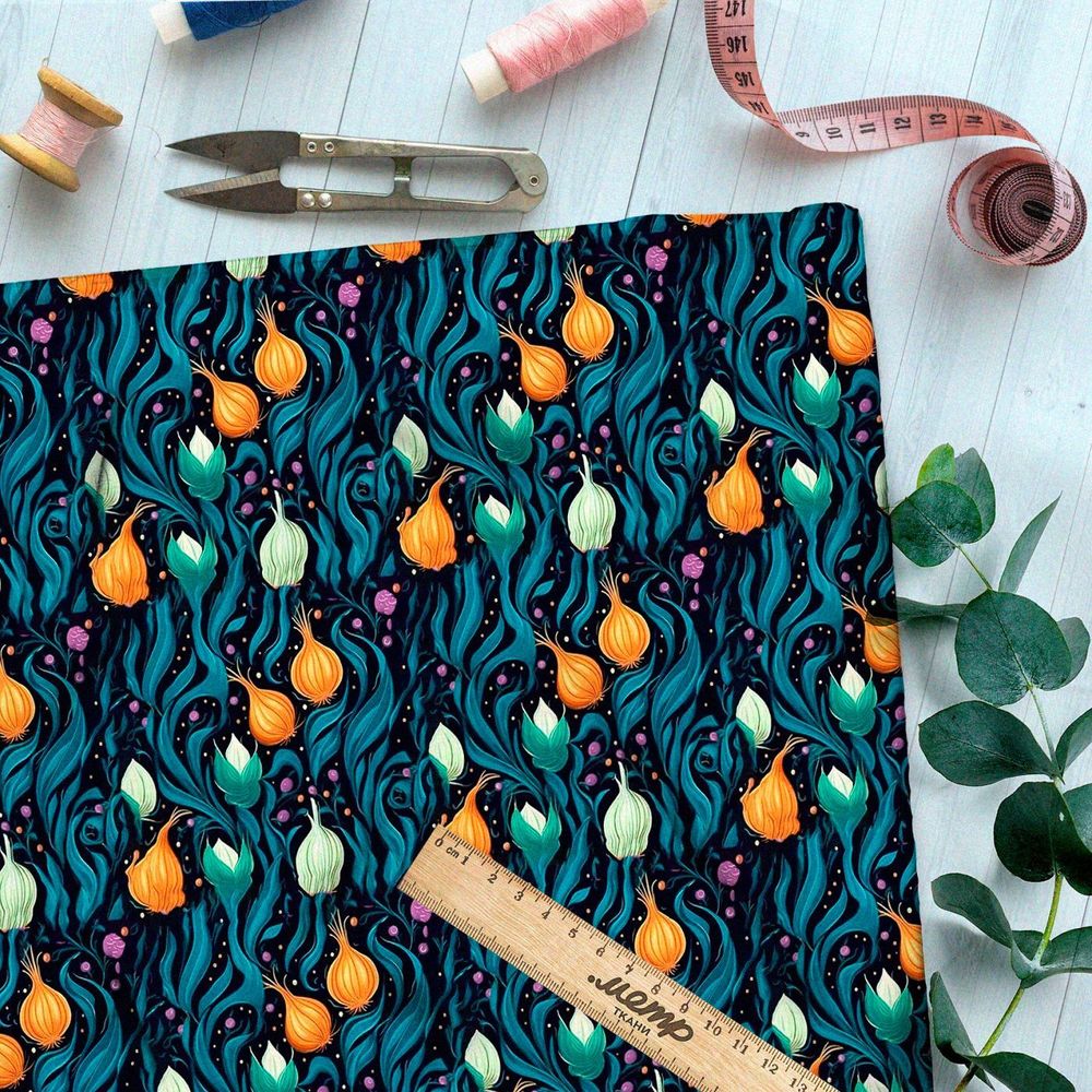 Ткань премиум дюспо фантазийные луковки