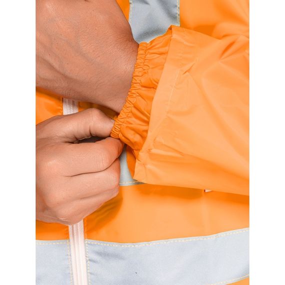 Плащ сигнальный влагозащитный Waterproof Line Extra-Vision WPL ПВХ на молнии оранжевый с СОП
