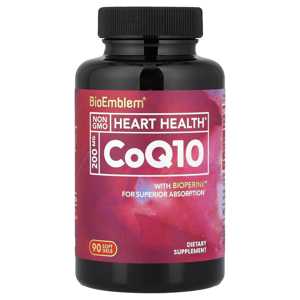 BioEmblem, коэнзим Q10 с BioPerine®, 90 капсул