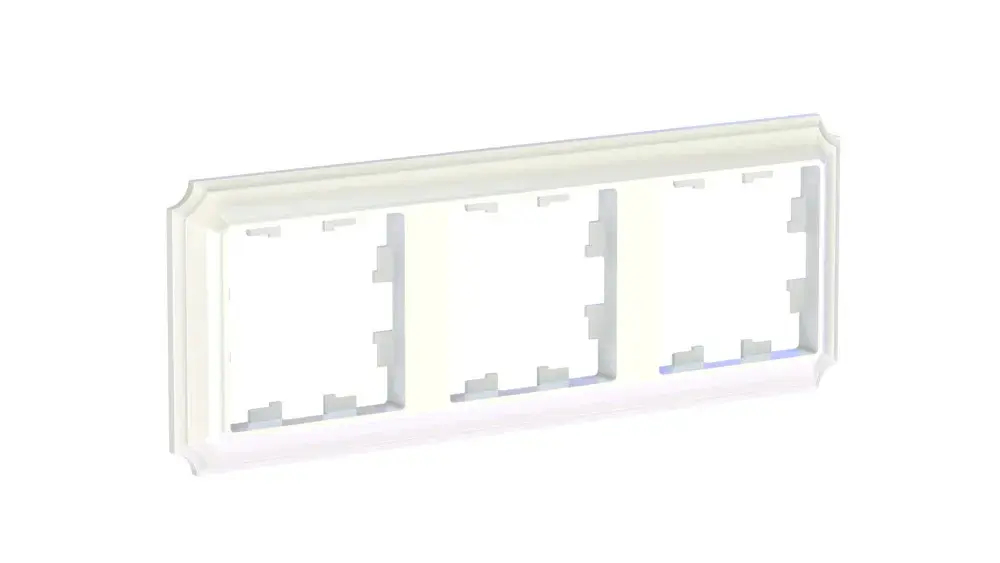 ATLASDESIGN ANTIQUE 3-постовая РАМКА, универсальная, ЖЕМЧУГ