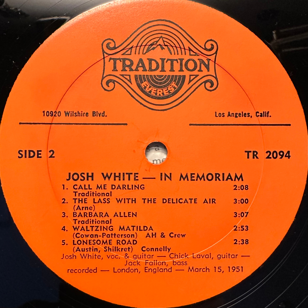 Josh White - In Memoriam (США 1970г.)