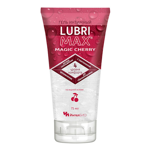 Интимный гель-смазка на водной основе с ароматом вишни ИнтелБИО Lubrimax Magic Cherry 75мл