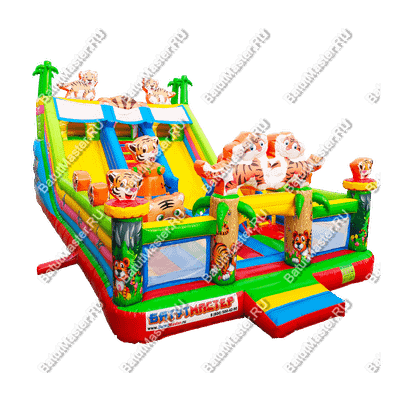 Коммерческий батут "Тигриная страна 2" 10*6*5 м