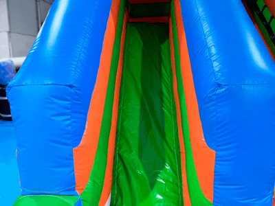 Надувной водный батут с бассейном «Колумбия» c одной лестницей, 6×6×5 м