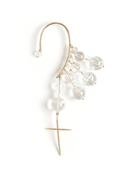 Кафф "Bubble" с горным хрусталем Gold