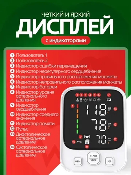 Измеритель артериального давления и пульса автоматический AXD 814