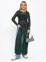 Платье пляжное длинное Ты и море (зеленое) П15291-1М LT Collection