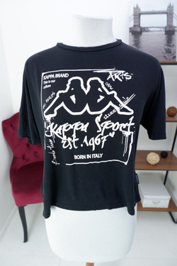 Футболка Kappa из вискозы с оригинальным принтом 46 размер