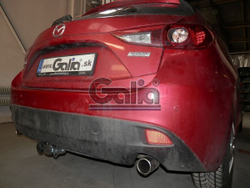 Фаркоп оцинкованный Galia M132A для Mazda 3 хетчбек 2014-(паспорт и сертификат в комплекте)(без электрики)