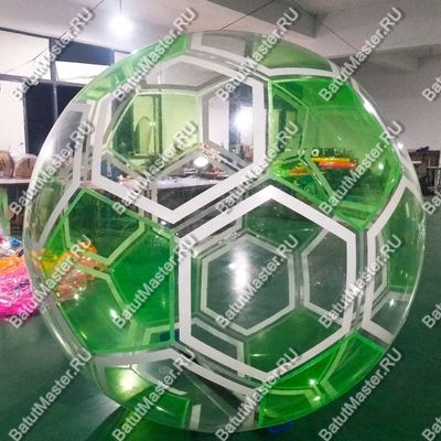 Аттракцион Водный шар ПВХ «Футбольный мяч Зеленый», 2*2*2 м