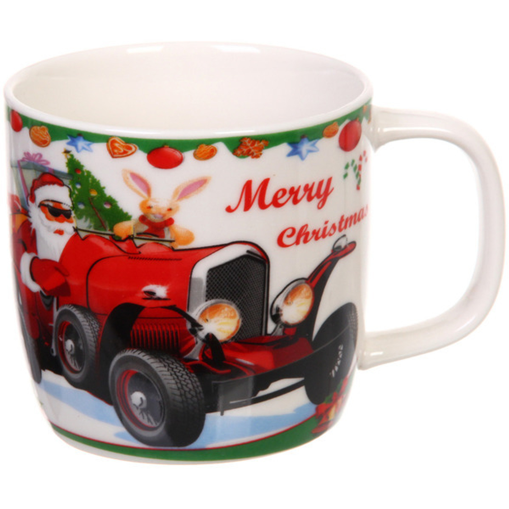 Кружка кермическая 360мл «Санта за рулём»