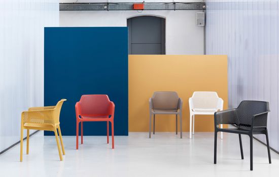 Стул Net пластиковый желтый Nardi Италия