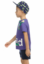 Комплект для мальчиков футболка и шорты фиолетовый