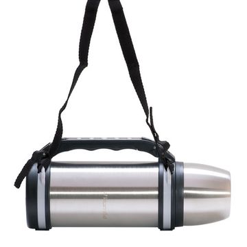 Термос 1,5 л. из нержавеющей стали с ручкой и ремешком Kamille KM-2091