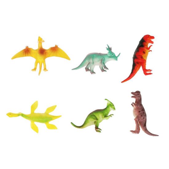 Игрушка пластизоль ДИНОЗАВРЫ асс. 10 см. 6 шт. в пак. ИГРАЕМ ВМЕСТЕ