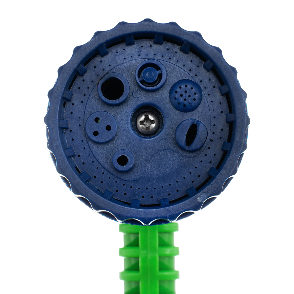 Набор поливочный, растягивающийся шланг 15 м, 7 режимов пистолет, соединитель, адаптер Сибртех