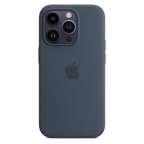 Силиконовый чехол с поддержкой MagSafe Apple Silicone Case для iPhone 14 Pro, Storm Blue (Штормовое небо)