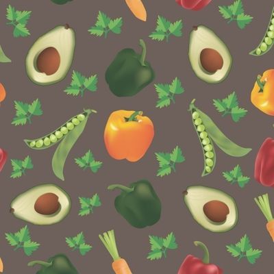 Сочные спелые овощи на темном фоне