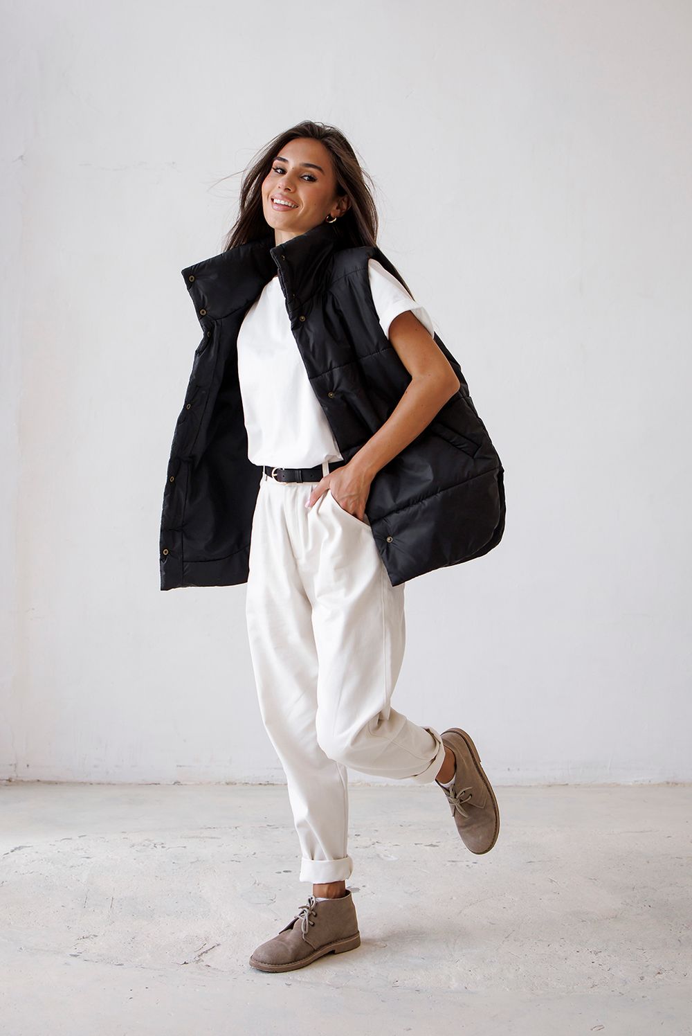 Жилет ko-ko-ko женский утеплённый черный