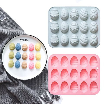 Форма силиконовая «Кружевные яички» 15 ячеек