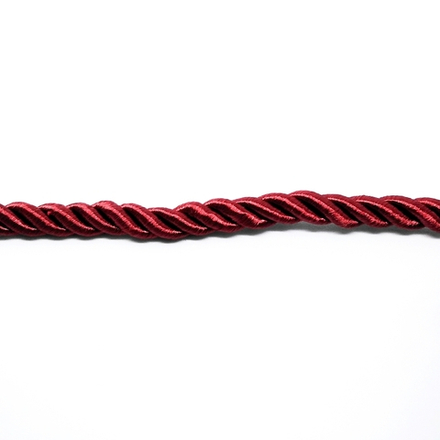 Шнур, 8 мм,  витой, № 91274 бордовый
