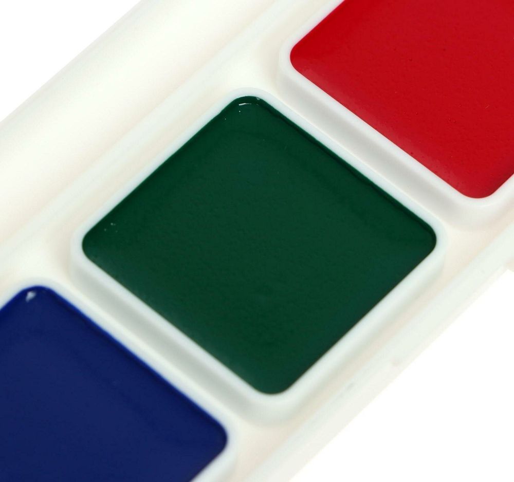 Краски акварельные ГАММА "Классическая", 8 цветов, медовая, без кисти, пластиковая коробка, европодвес, 1009192