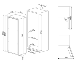 Встраиваемый холодильник Smeg S9L174D1D