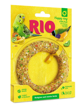 Рио Весёлое колечко Лакомство для волнистых попугаев и экзотов 80гр.