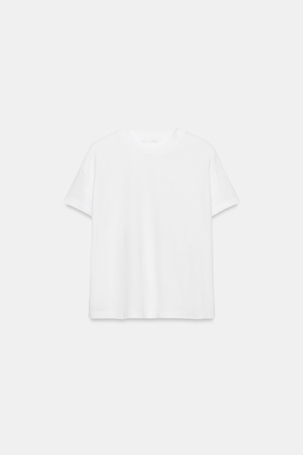 ZARA ФУТБОЛКА С КОРОТКИМИ РУКАВАМИ, БЕЛЫЙ