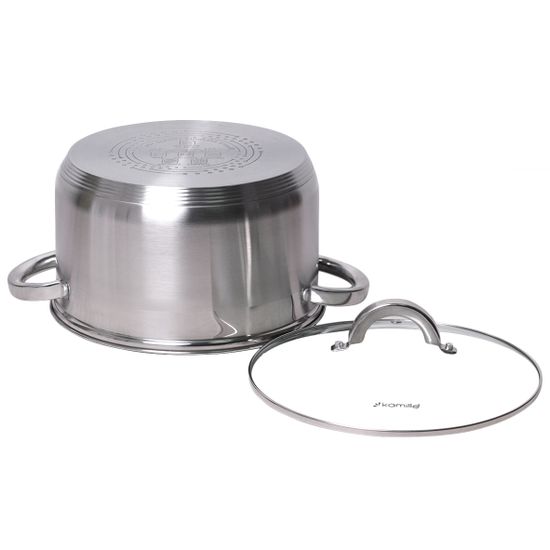 Кастрюля 6,5 л. из нержавеющей стали Kamille KM 5624S с крышкой