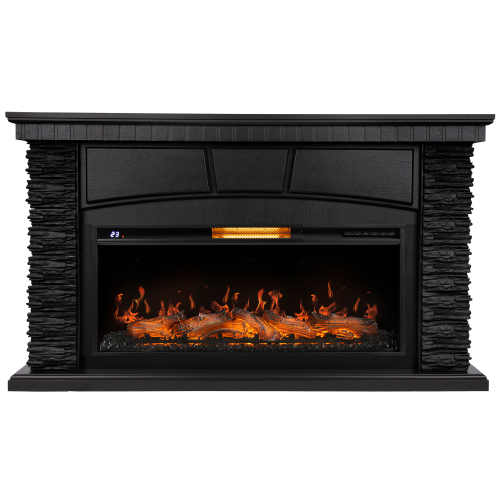 Каминокомплект: Очаг Royal Thermo Aurora RTFP/P-AR40LS, портал Porto 42/40/36 камень чер. шп. венге